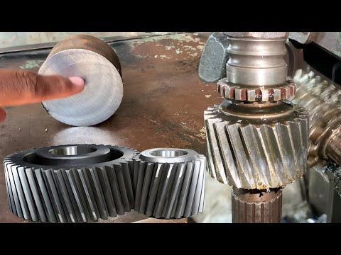 Making a New Helical Out of Cast Iron Round Bar || Helical Gear Machining &amp; Milling