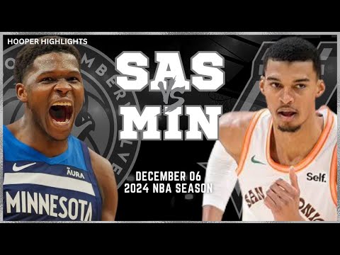 San Antonio Spurs vs Minnesota Timberwolves Full Game Highlights | Dec 6 | 2024 NBA Season