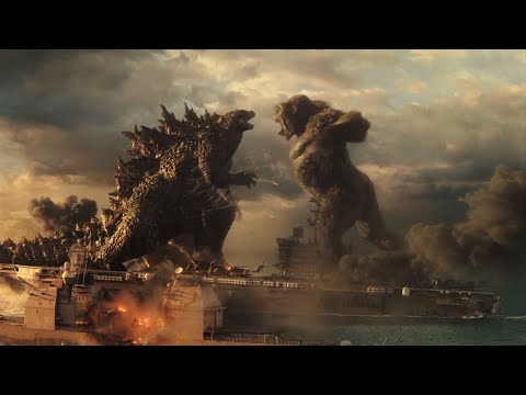 Aircraft Carrier Battle Pt. 2 ( no background music) - Godzilla vs Kong