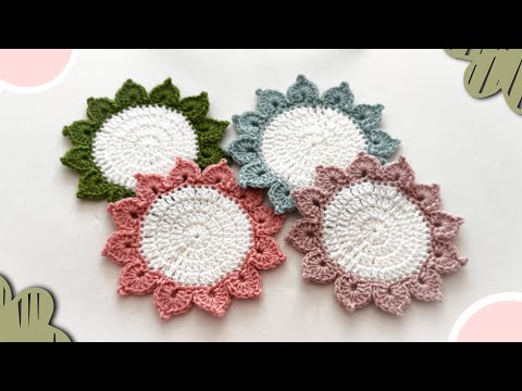 CROCHET PATTERN: Super simple crochet idea for beginners | Flower coasters