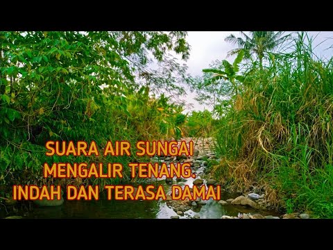 SUARA AIR SUNGAI MENGALIR TENANG. INDAH DAN DAMAI DI HATI