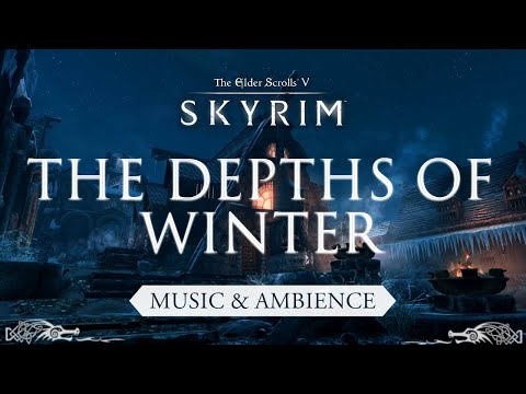 The Depths of Winter | Snowy Journey Through Skyrim's Frozen Windhelm | Skyrim Music &amp; Ambience