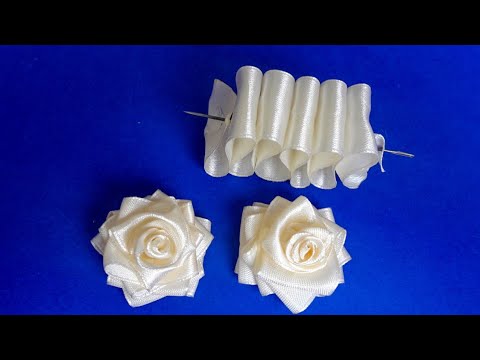 DIY Flower / DIY How to make an adorable ribbon flowers / Whole fabric flower making