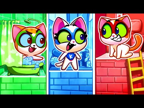 Super Kittens Stories😺 Cat Superhero, Save Me! || Toddler Video by Paws&amp;Play