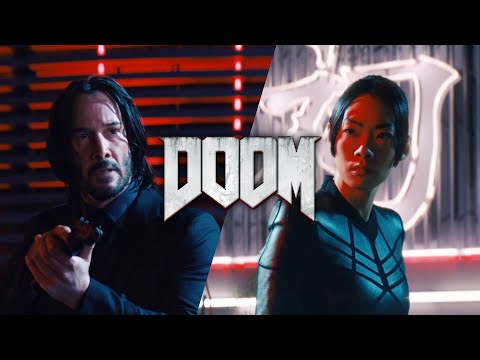 The Osaka fight from John Wick 4 but it's the DOOM soundtrack