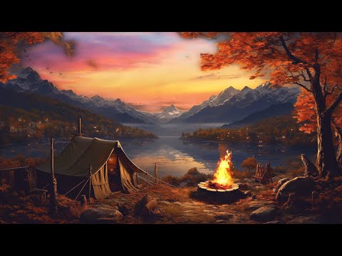 Tranquil Night: Sleep to Calming Nature Sounds and Crackling Fire