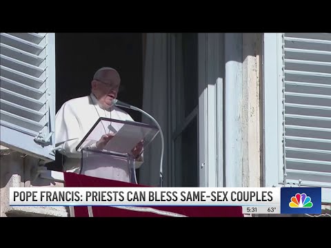 Pope Francis formally approves allowing priests to bless same-sex couples