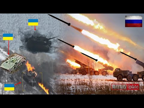 Big explosion! Tanks and Combat Vehicles Destroyed after being ambushed