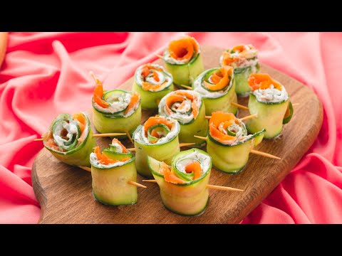 🍣 Smoked Salmon Cucumber Rolls Recipe 🥒 | Healthy, Easy, and Keto-friendly Appetizer Idea!