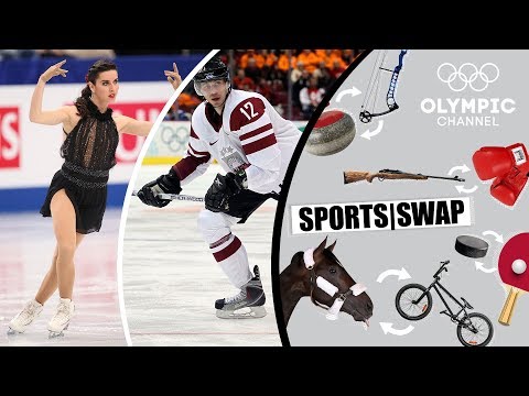 Figure Skating vs Ice Hockey | Who Will be Best at the Other Sport? | Sports Swap Challenge