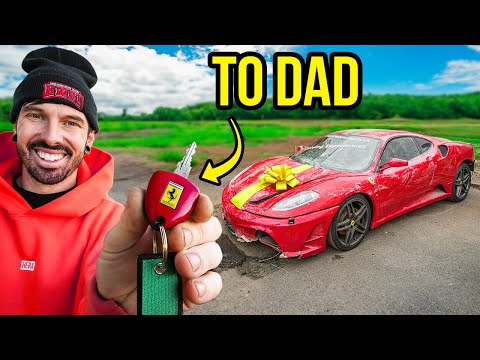 I REBUILT A WRECKED FERRARI THEN GAVE IT TO MY DAD