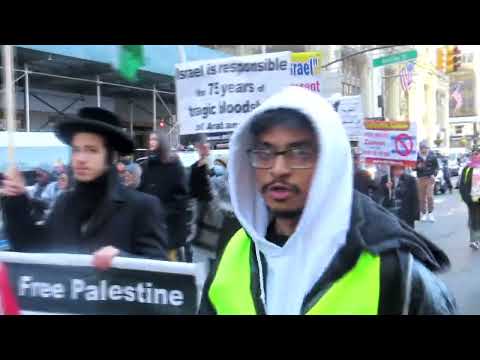 March to the New York Stock Exchange demanding a Cease fire in Gaza