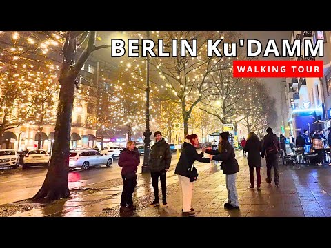 German Walking Tour 🇩🇪 Ku'DAMM West Berlin City Walk [4K-60FPS]