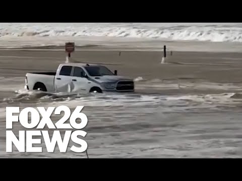 Ferocious waves destroy millions in off-road vehicles at Central California beach