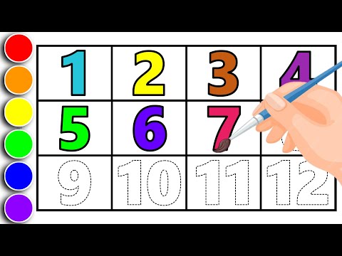 Learn 123 number 1 to 10, One two three learn to count, preschool toddler learning part 111