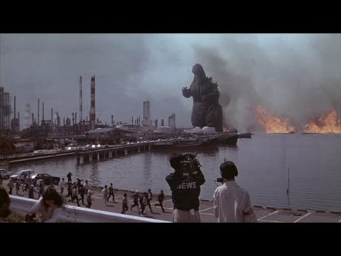 Godzilla Walking Through Kyoto | Godzilla Vs. MechaGodzilla 2 (1993)