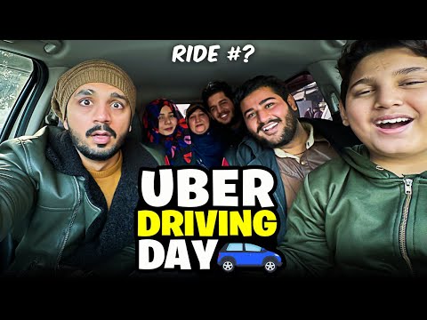 I became uber Driver for all the Rajab's Family🚖puri puri family bitha li...😂