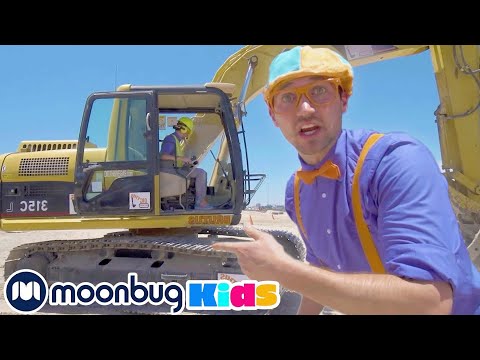 Blippi Explores an Excavator | Blippi | Kids Songs | Moonbug Kids