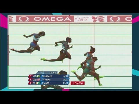 Jeter, Fraser-Pryce &amp; Okagbare Win 100m Semi-Finals - Replay - London 2012 Olympics