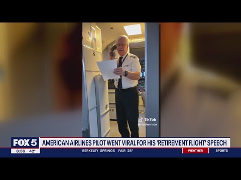 WATCH: pilot tears up before his retirement flight