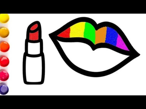 ?Lips &amp;amp; Lipstick? Drawing, Coloring &amp;amp; Painting for Kids &amp;amp; Toddlers | ABCD rhymes song for kids, 286|