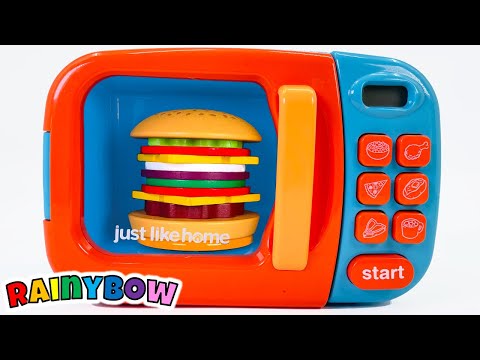 Create and Learn with Toy Kitchen Cooking | Preschool Toddler Learning Video