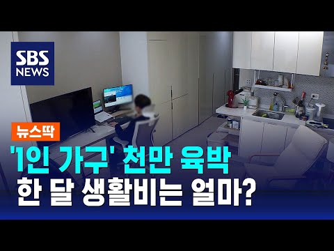 '1인 가구' 천만 육박 시대&hellip;한 달 생활비는 얼마? / SBS / 뉴스딱