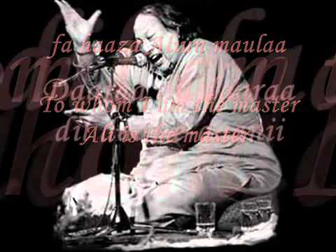 Man kunto Maula (with lyrics) by Nusrat Fateh Ali Khan