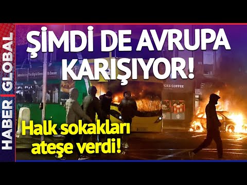 Ne İsrail Ne Filistin... Şimdi de Avrupa Karıştı! Halk Sokakları Ateşe Verdi