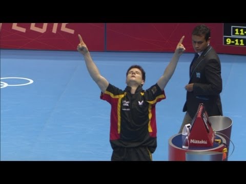 Ovtcharov (GER) Wins Table Tennis Quarterfinal v Maze (DEN) - London 2012 Olympics