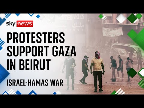 Israel-Hamas war: Protesters in Lebanon show support for Gaza