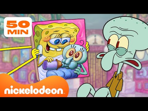 Губка Боб | Лучшие моменты у Сквидварда дома | 50-минутная подборка | Nickelodeon Cyrillic