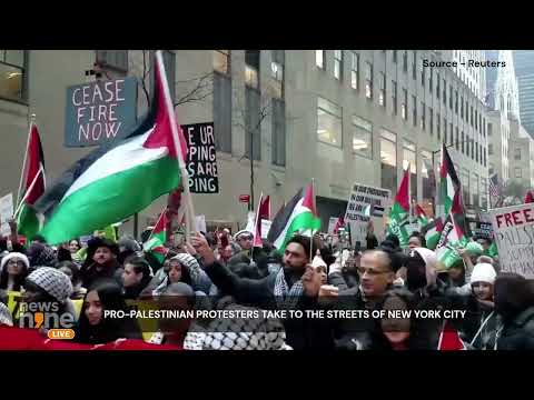 Pro-Palestinian Protesters Take To The Streets Of New York City | News9