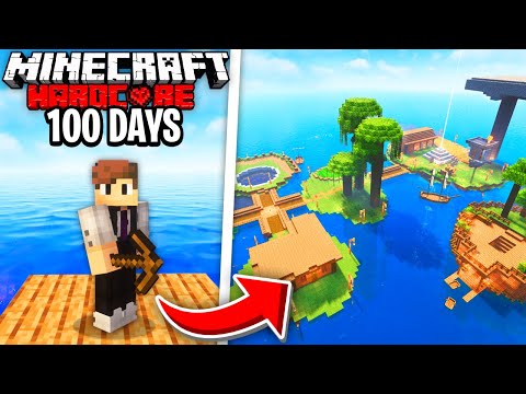 I Survived 100 Days on a RAFT in Minecraft Hardcore..