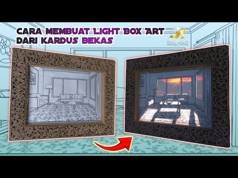 How to make Light Box Art from used cardboard || Viral light painting tutorial from used cardboard