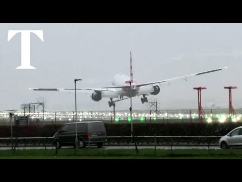 Storm Gerrit makes for bumpy plane landing at Heathrow Airport