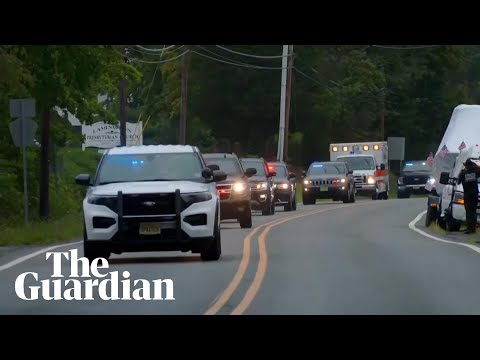 Donald Trump convoy leaves New Jersey