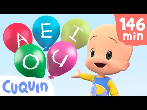 Vowels Balloons and more educational videos for kids with Cuquin