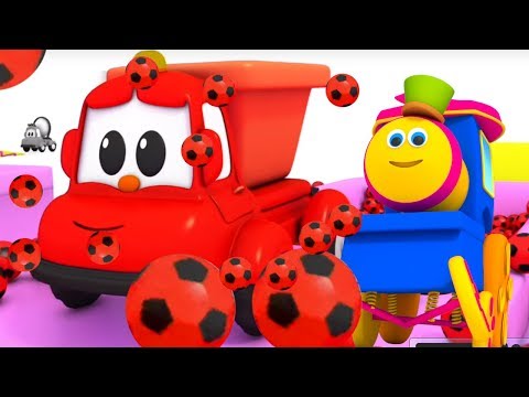 تعلم الألوان مع كرات القدم | بوب سلسلة قطار المرح | Bob Train | Learn Colors | Education Video