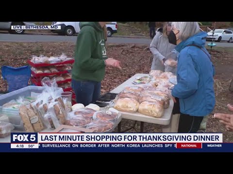 Last-minute shopping for Thanksgiving