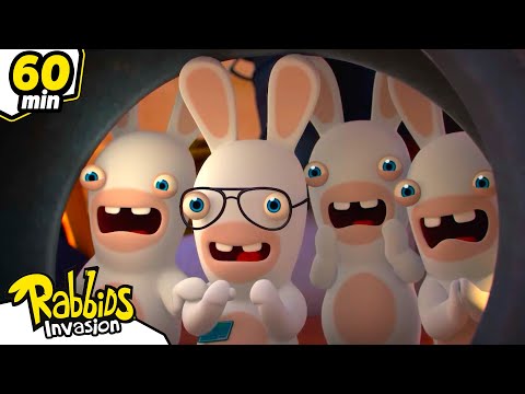 RABBIDS INVASION | 1H Compilation Rocket Rabbid | Cartoon For Kids