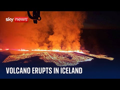 Volcano erupts in Iceland following overnight evacuation