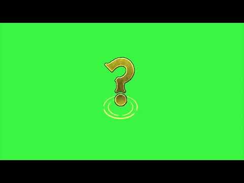 Question mark ping green background