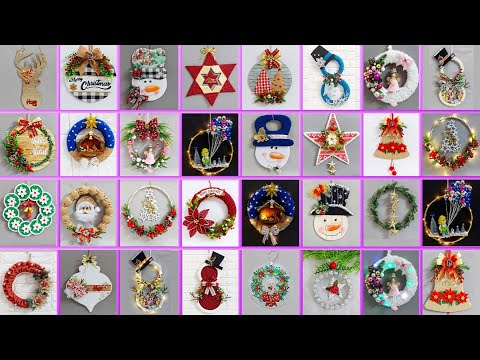 27 Easy Christmas wreath making idea with simple material (Part-2 ) | DIY  Christmas craft idea🎄263