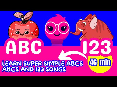 Learn  Super Simple ABCs, ABC and 123 Songs  + ABC 123 Song  - ABC and 123 learning videos