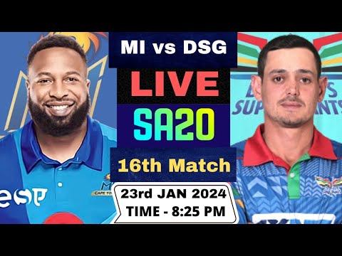 Live MI Cape Town vs Durban Super Giants | MICT vs DSG Live 16th T20 Match SA20 League 2024