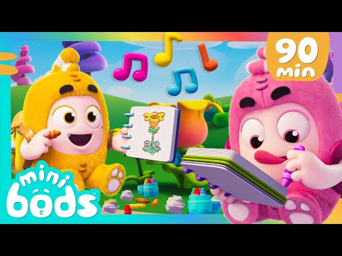 Newt and Bubbles' Sketch Pad Safari! 🎨 | 🌈 Minibods 🌈 | Preschool Cartoons for Toddlers