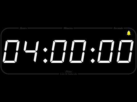 4 Hour - TIMER &amp; ALARM - 1080p - COUNTDOWN