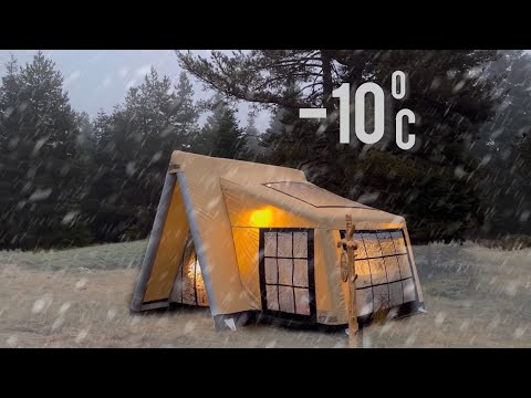 FREEZING WINTER CAMPING AT -10 DEGREES