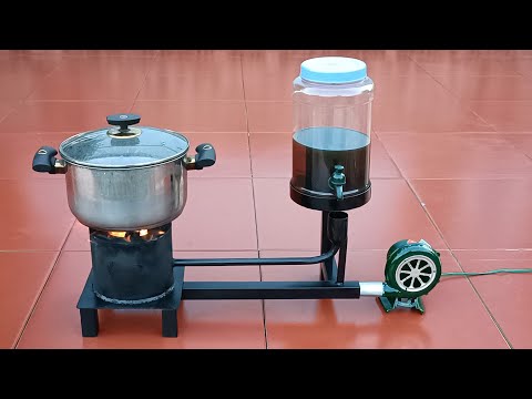 How to make a stove that burns used waste oil effectively replacing gas